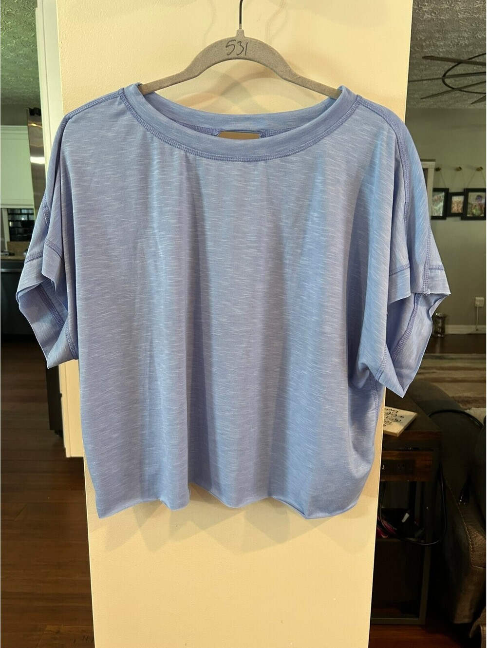 Light Blue Open Back Top